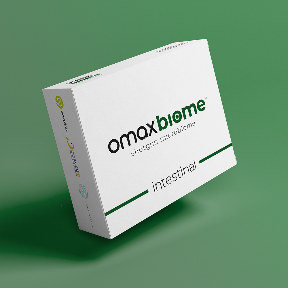 Caixa omaxbiome - microbioma intestinal